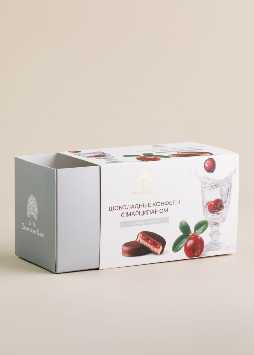 Шоколадные конфеты с марципаном «Клюква-водка»‎, 220 г