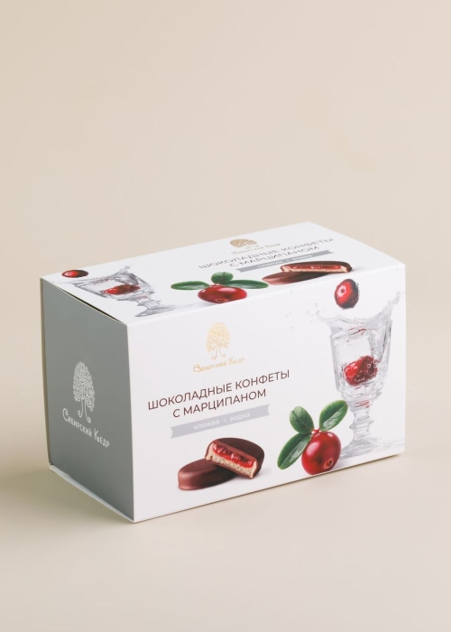 Шоколадные конфеты с марципаном «Клюква-водка»‎, 220 г