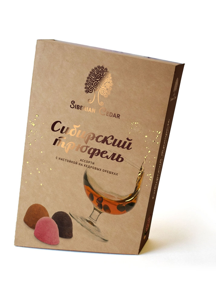 Сибирский трюфель ассорти с кедровой настойкой, 100 г — вишня, кофе, апельсин