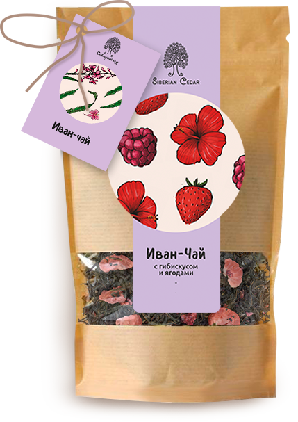 Иван-чай с гибискусом и ягодами, 40 г