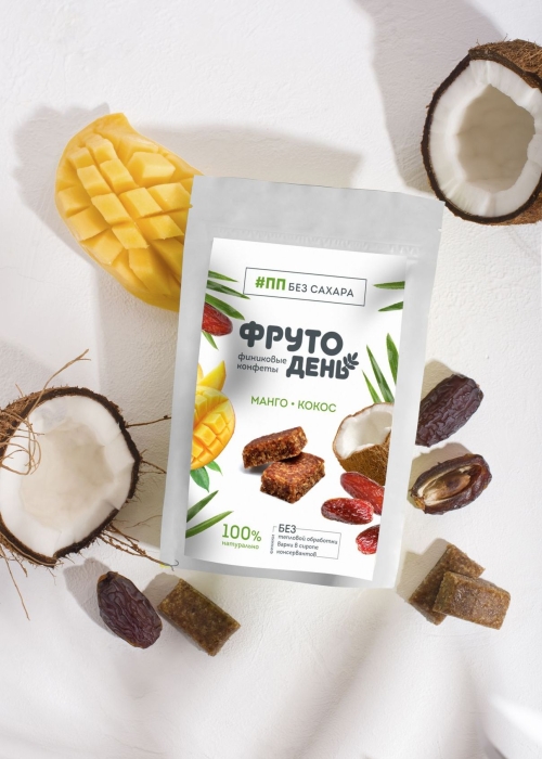 ★ Финиковые конфеты ‎Фрутодень кокос-манго, 150 г