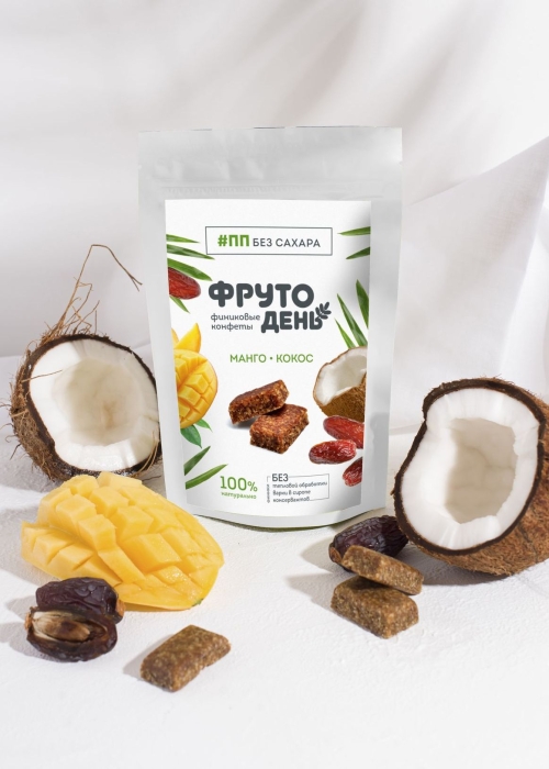 ★ Финиковые конфеты ‎Фрутодень кокос-манго, 150 г