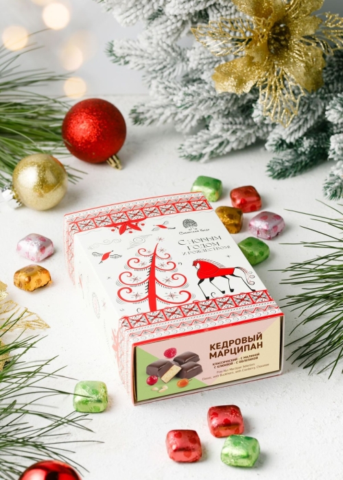 Кедровый марципан ассорти, 600 г | шоу-бокс в подарочной обложке