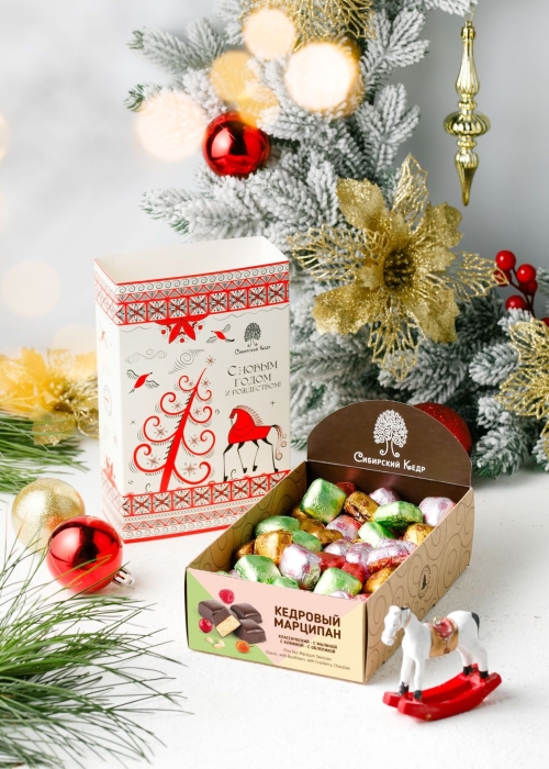 Кедровый марципан ассорти, 600 г | шоу-бокс в подарочной обложке