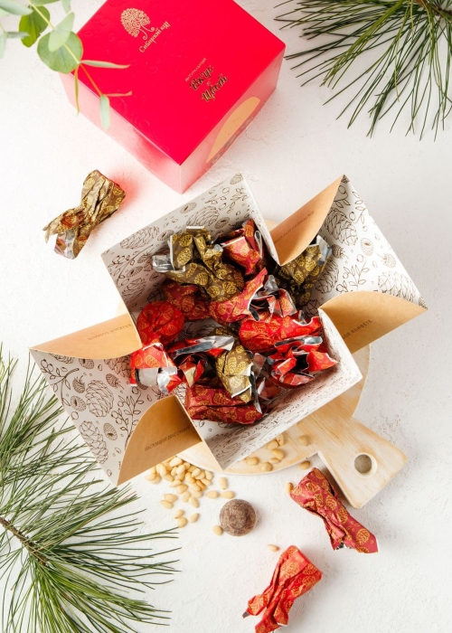 Кедровый трюфель &laquo;Ассорти из тёмного шоколада&raquo;, 120 г &mdash; классический, малина, клюква