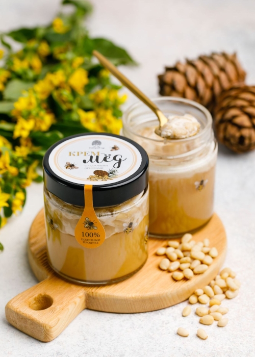 ★ Крем-мёд с кедровым орехом, 180 г