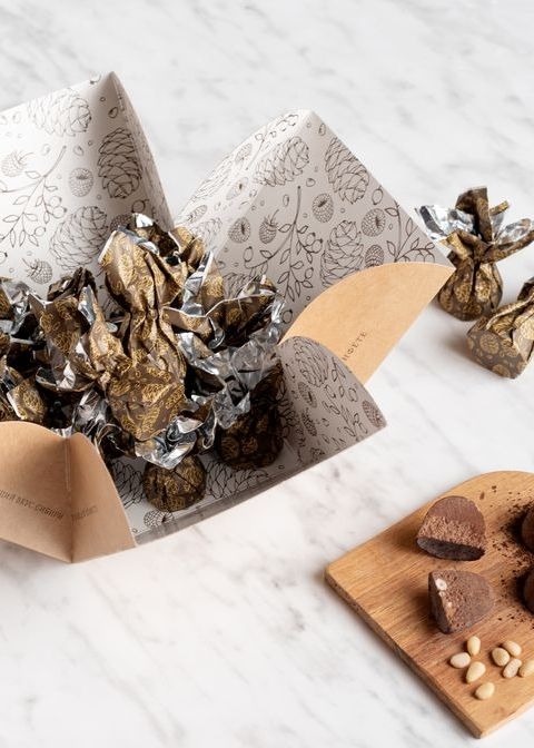 Кедровый трюфель из тёмного шоколада, 120 г