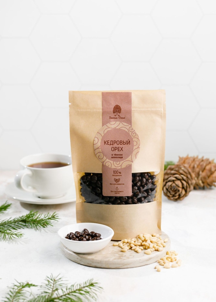 Ядро кедрового ореха в тёмном шоколаде, 150 г