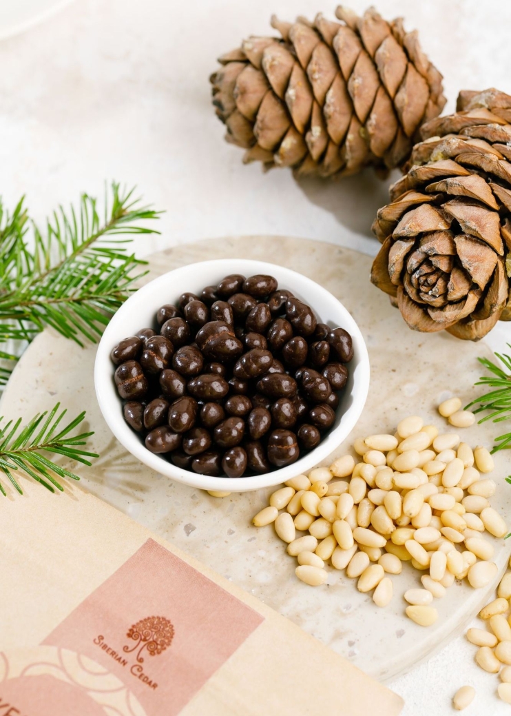 Ядро кедрового ореха в тёмном шоколаде, 150 г