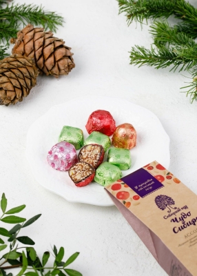 Набор конфет «Чудо Сибири» ассорти, 90 г — грильяж, марципан, ягодень