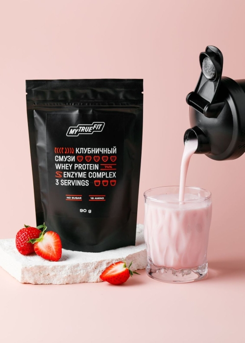 ★ Москва ★ Коктейль протеиновый MyTrueFit клубничный смузи, 90 г