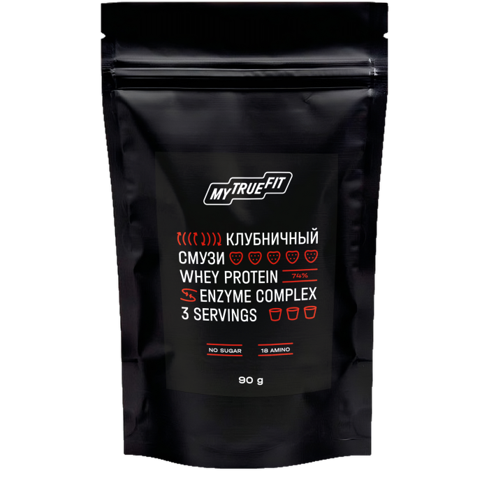 ★ Москва ★ Коктейль протеиновый MyTrueFit клубничный смузи, 90 г