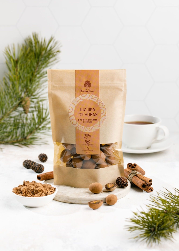 Сосновая шишка с корицей в тёмном шоколаде, 185 г