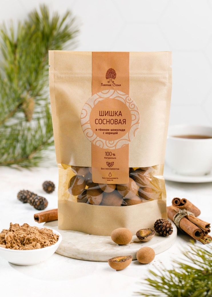 Сосновая шишка с корицей в тёмном шоколаде, 185 г