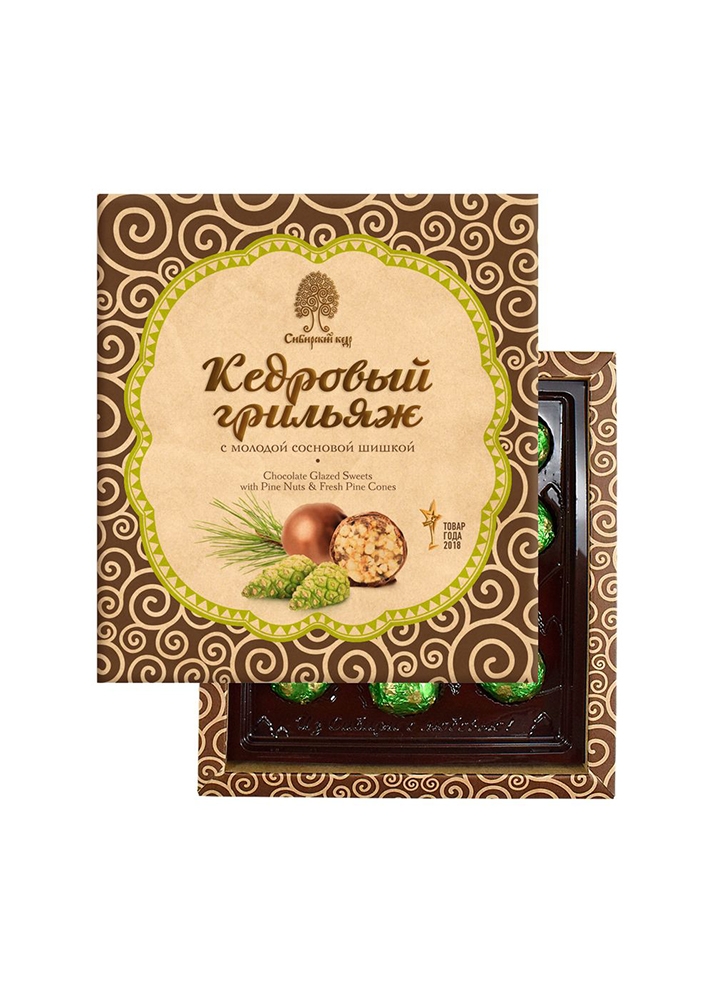 ★ Москва ★ Кедровый грильяж с сосновой шишкой, 120 г