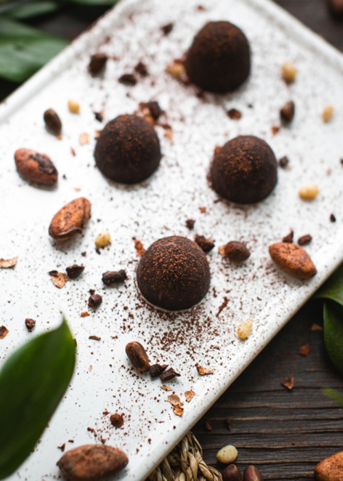 ★ Кедровый трюфель «Ассорти из тёмного шоколада», 1 кг — классический, малина, клюква