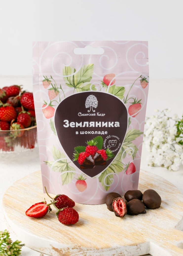Земляника в шоколаде, 100 г