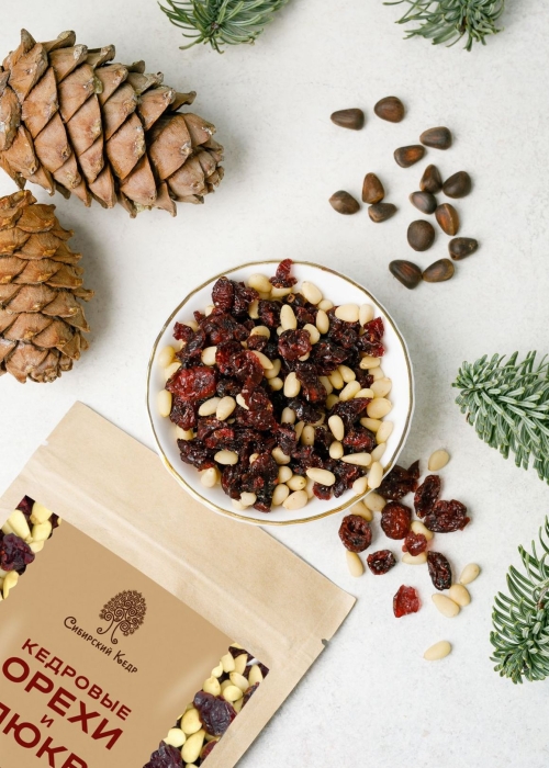 Смесь ядра кедрового ореха и клюквы вяленой, 150 г