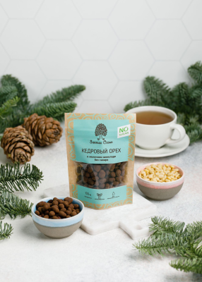 Ядро кедрового ореха в молочном шоколаде без сахара, 60 г