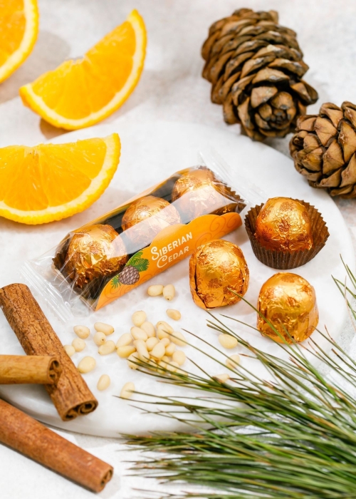 ★ Москва ★ Кедровый грильяж с апельсином и корицей, 40 г