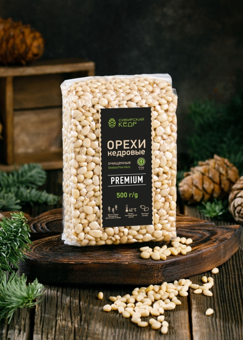 ★ Москва ★ Ядро кедрового ореха Premium в брикете, 500 г