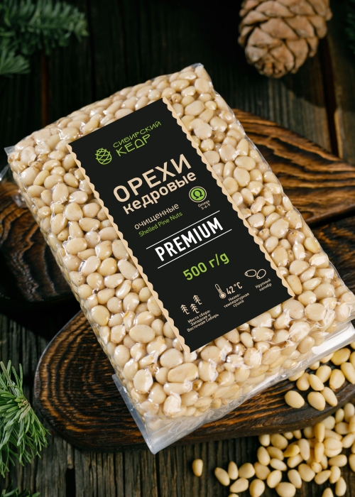 ★ Москва ★ Ядро кедрового ореха Premium в брикете, 500 г