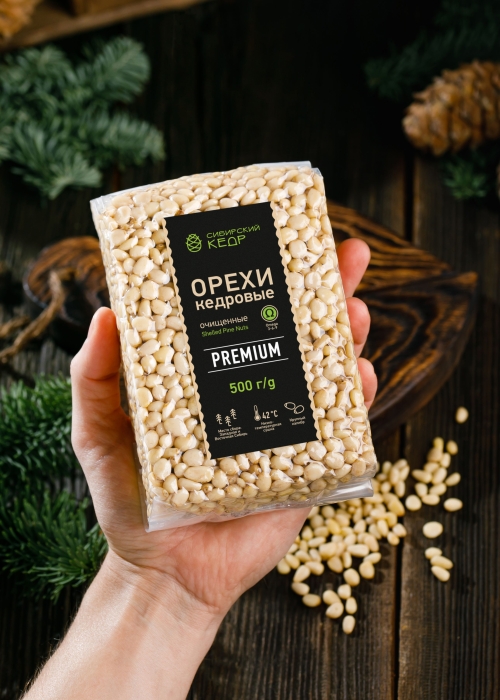 ★ Москва ★ Ядро кедрового ореха Premium в брикете, 500 г